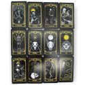 Baralho o Tarot Negro 78 Cartas sendo 22 arcanos maiores e mais 56 cartas intuitivas com manual explicativo