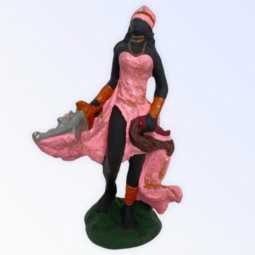 Escultura Iansa Rosa 15 cm em resina