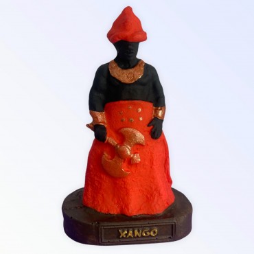 Escultura Xangô  Vermelho 10 cm em resina
